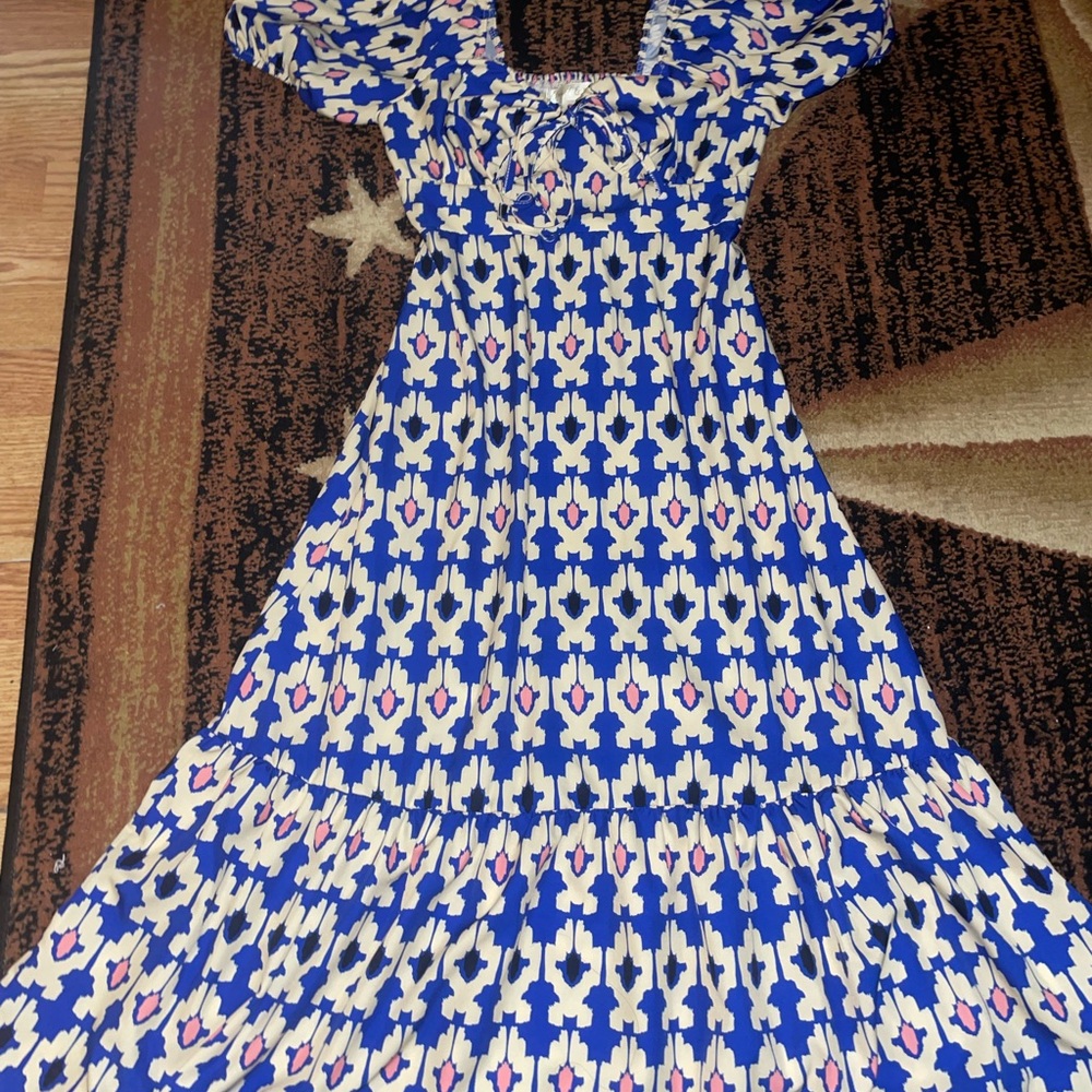 Marshalls Blue and Pink High Low Dress